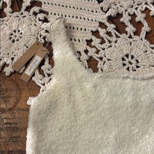 SKIMS Cream Textured Women's Top